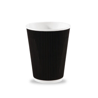 12oz Black Ripple Wall Paper Cups  x 500 3