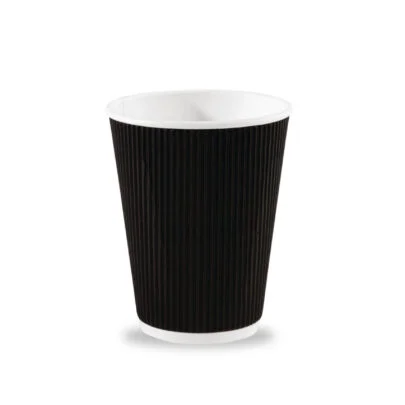 12oz Black Ripple Wall Paper Cups  x 500 3
