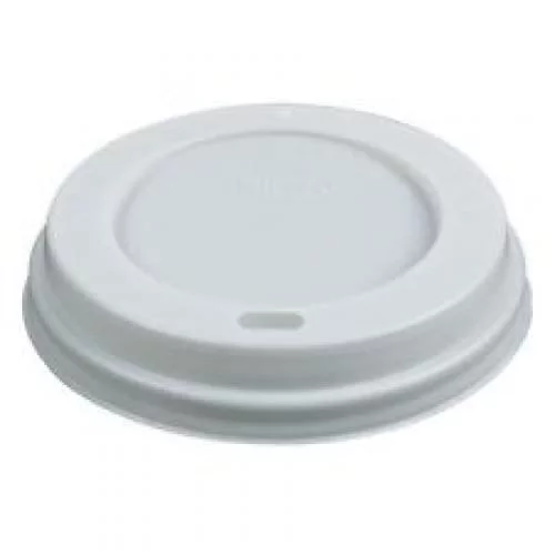 12oz/16oz White Sip Thru Takeaway Cup Lids x 1000 1