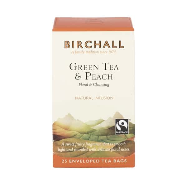 Birchall Green Tea & Peach- 25 x Enveloped Tea Bags 2