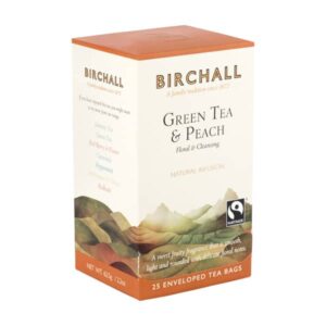 Birchall Green Tea & Peach- 25 x Enveloped Tea Bags